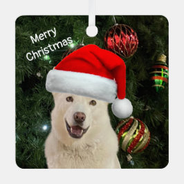 Santa Paws - Crystal the Husky Dog Personalisiert Ornament Aus Metall