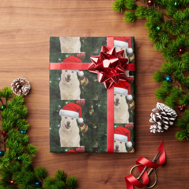 Santa Paws - Crystal the Husky Wrapping Paper Roll Geschenkpapier (Feiertagsgeschenk)