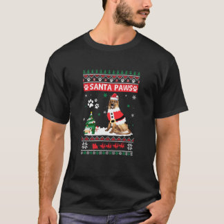 Santa Paws German Shepherd Merry Christmas Dog Fun T-Shirt