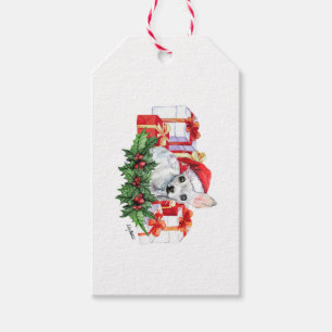Santa Paws Gift Tag - Weihnachten Chihuahua Geschenkanhänger