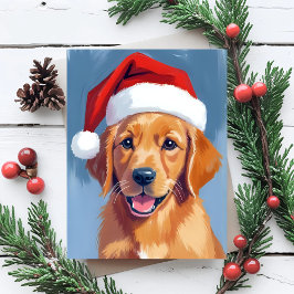Santa Paws | Golden Retriever Welpen Weihnachten