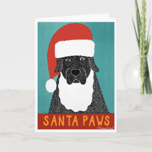 Santa Paws Grußkarte Feiertagskarte