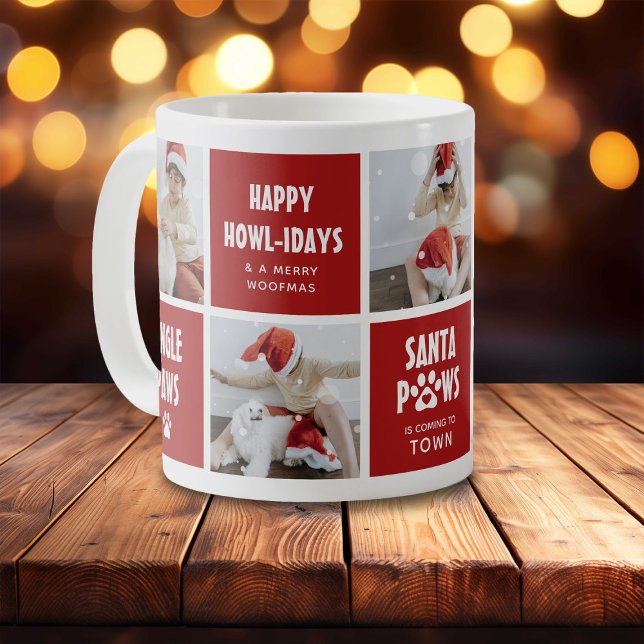 Santa Paws, Happy Howlidays 5 Foto Hund Weihnachte Kaffeetasse (Von Creator hochgeladen)