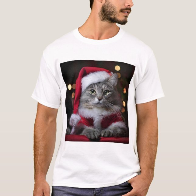 Santa Paws in Holiday Glow T-Shirt (Vorderseite)