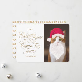 Santa Paws ist ein beliebtes Foto im Städtischen S Feiertagskarte