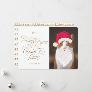 Santa Paws ist ein beliebtes Foto im Städtischen S Feiertagskarte