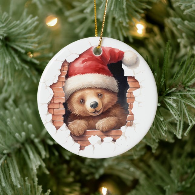 Santa Paws Keramik Ornament (Baum)