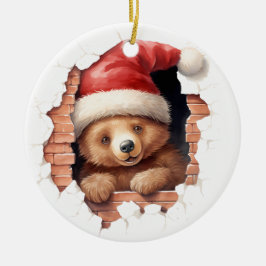 Santa Paws Keramik Ornament