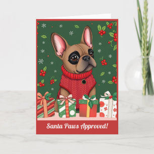 Santa Paws kommen Feiertagskarte