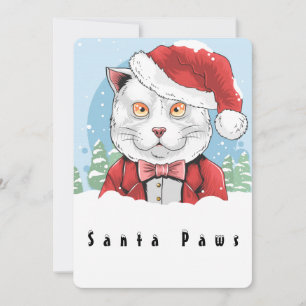 Santa Paws kommt in die Stadt Feiertagskarte