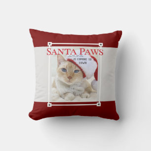 Santa Paws kommt Weihnachten in die Stadt Kissen