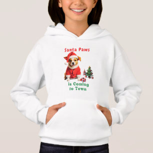 Santa Paws kommt zu einem festlichen Haustier Hoodie