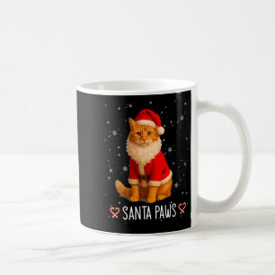 Santa Paws Lustige Orange Tabby Katze Weihnachten Kaffeetasse