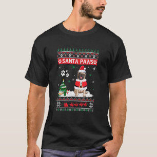 Santa Paws Mops Frohe Weihnachtslieder Weihnachten T-Shirt