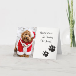 Santa Paws Weihnachtskarte Feiertagskarte