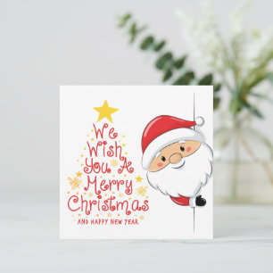 Santa Peek Weihnachtskarte Feiertagskarte