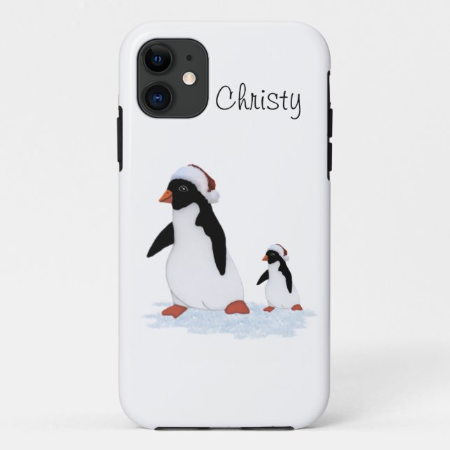 Santa Penguins Case-Mate iPhone Hülle (Rückseite)