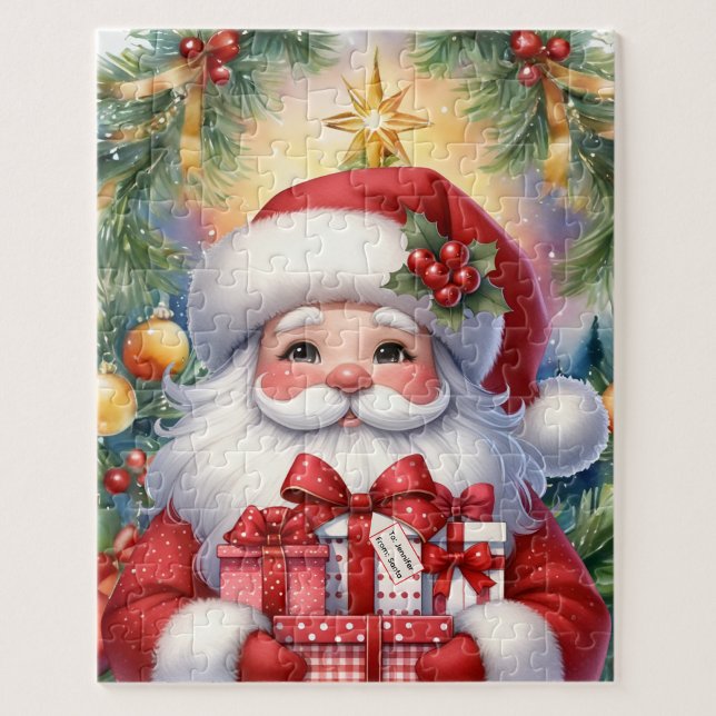 Santa Personalize Name Weihnachtsgeschenk Puzzle (Von Creator hochgeladen)