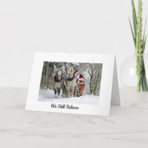 Santa Pferd und Schlitten Weihnachtskarte Feiertagskarte