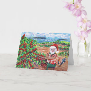 Santa Pickaffee auf der Kauai Hawaii Ferienkarte Karte