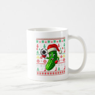 Santa Pickle spielt Fußball Xmas Spieler Vegan Swe Kaffeetasse