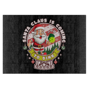 Santa Pickleball Weihnachten, Funny Santa Schneidebrett