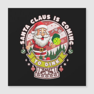 Santa Pickleball Weihnachten, Lustiger Santa Magnetkarte