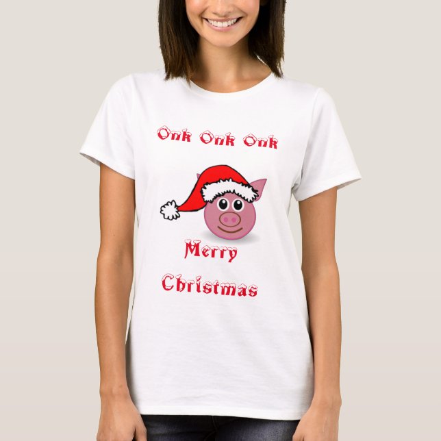 Santa Piggy T-Shirt (Vorderseite)