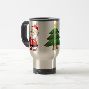 Santa Pine Tree Stainless Steel 15 oz Tasse