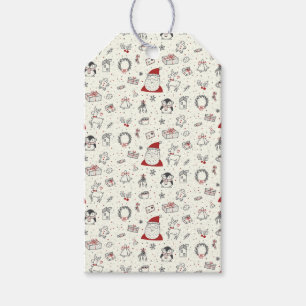Santa, Pinguine und Rudolph Geschenkanhänger