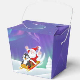 Santa & Pinguine Winter Adventure Box Gefälligkeit Geschenkschachtel
