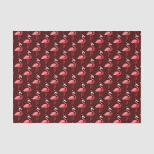 Santa Pink Flamingo Burgundy Weihnachtsfeiertag Seidenpapier