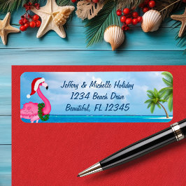 Santa Pink Flamingo Weihnachtsstrand Adresse