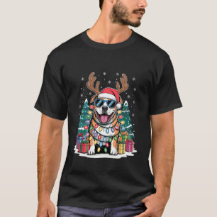 Santa Pitbull Weihnachten Rentiere Geweihe Xmas Ho T-Shirt