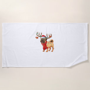 Santa Pitbull Weihnachtsbaum Light Pajama Dog X-ma Strandtuch