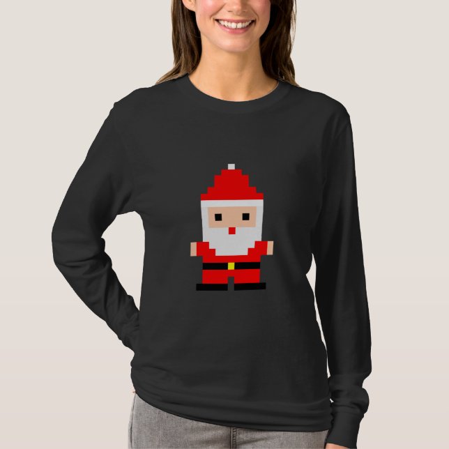 Santa Pixel Art 1 T-Shirt (Vorderseite)