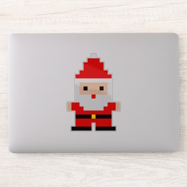 Santa Pixel Art 1 Vinyl-Aufkleber nach Maß geschni Aufkleber (Computer)
