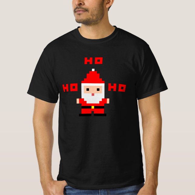Santa Pixel Art 2 T-Shirt (Vorderseite)