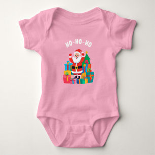 Santa Playful HO-HO-HO Ein Stück Bodysuit Baby Strampler
