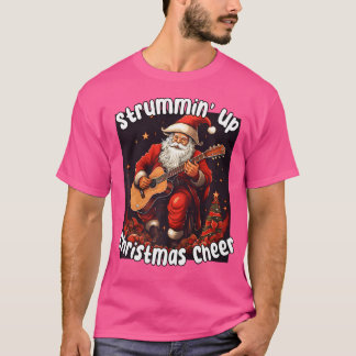 Santa Playing Acoustic Gitarre - Stürmen Sie Chris T-Shirt