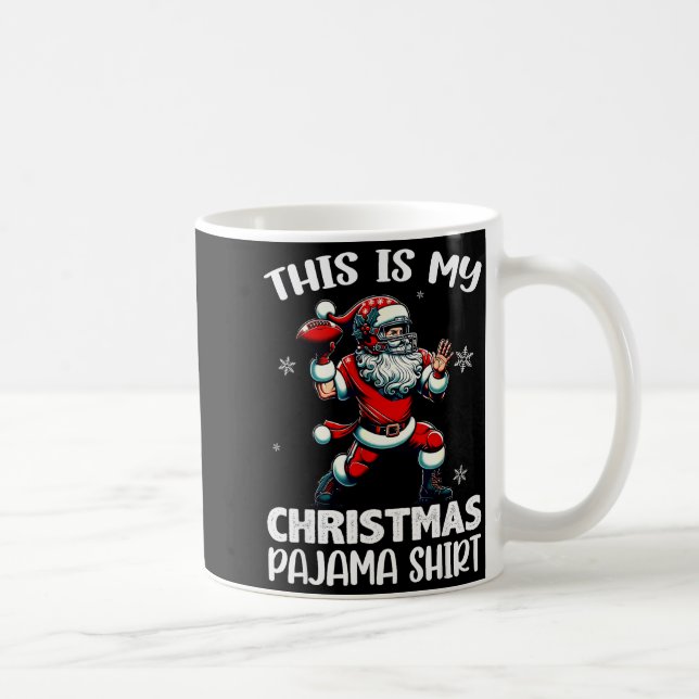 Santa Playing American Football, This Is My Christ Kaffeetasse (Rechts)