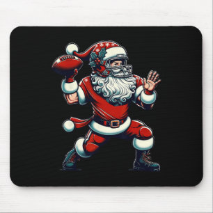 Santa Playing American Football Weihnachtsfrauen M Mousepad