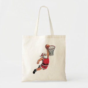 Santa Playing Basketball Weihnachten Sport Liebhab Tragetasche