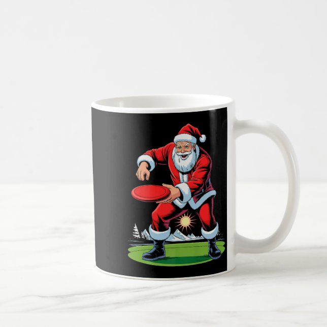 Santa Playing Disc Golf Funny Holiday Christmas Xm Kaffeetasse (Rechts)
