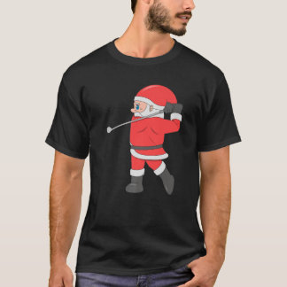 Santa Playing Golf Christmas Sport X-Mas Pajama Pa T-Shirt