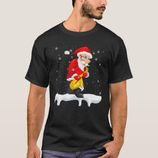 Santa Playing Saxophon Weihnachten Weihnachten Sax T-Shirt