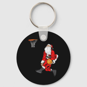 Santa Playing Sketll Slam Dunk Weihnachtsgeschenk Schlüsselanhänger