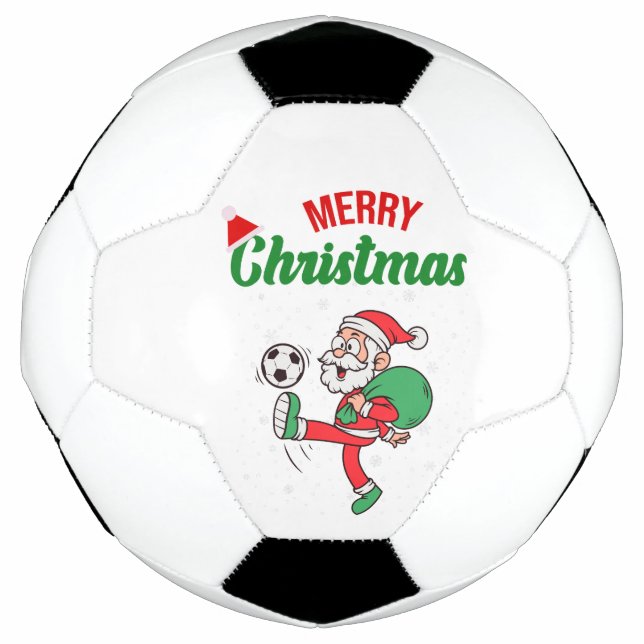 Santa Playing Soccer Cool Fußball (Vorderseite)