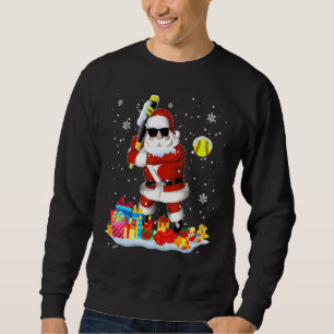 Santa Playing Softball Cool Weihnachten Santa Soft Sweatshirt