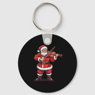 Santa Playing Violin Funny Violinist Violin Player Schlüsselanhänger